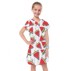 Watermelon Popsicle   Kids  Drop Waist Dress by ConteMonfrey