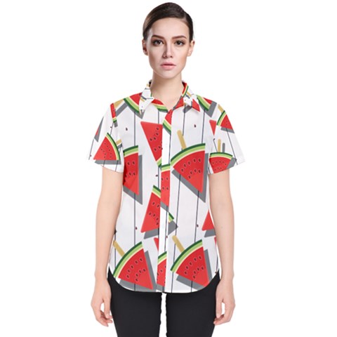 Watermelon Popsicle   Women s Short Sleeve Shirt by ConteMonfrey