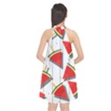 Watermelon Popsicle   Halter Neckline Chiffon Dress  View2