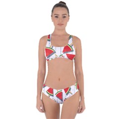 Watermelon Popsicle   Criss Cross Bikini Set by ConteMonfrey