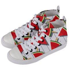 Watermelon Popsicle   Women s Mid-top Canvas Sneakers by ConteMonfrey