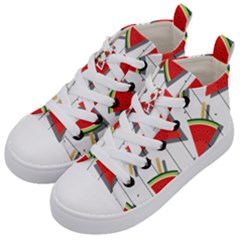 Watermelon Popsicle   Kids  Mid-top Canvas Sneakers by ConteMonfrey