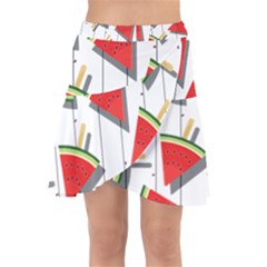 Watermelon Popsicle   Wrap Front Skirt by ConteMonfrey