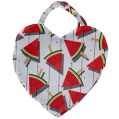 Watermelon Popsicle   Giant Heart Shaped Tote by ConteMonfrey