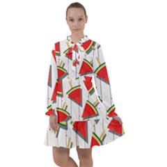 Watermelon Popsicle   All Frills Chiffon Dress by ConteMonfrey