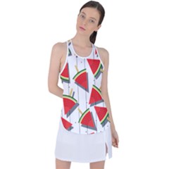 Watermelon Popsicle   Racer Back Mesh Tank Top by ConteMonfrey