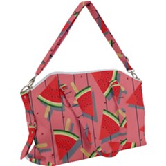 Red Watermelon Popsicle Canvas Crossbody Bag by ConteMonfrey