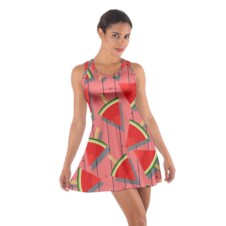 Red Watermelon Popsicle Cotton Racerback Dress