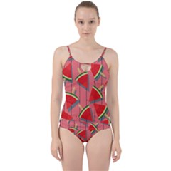 Red Watermelon Popsicle Cut Out Top Tankini Set by ConteMonfrey