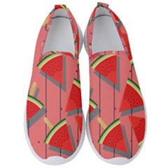 Red Watermelon Popsicle Men s Slip On Sneakers by ConteMonfrey