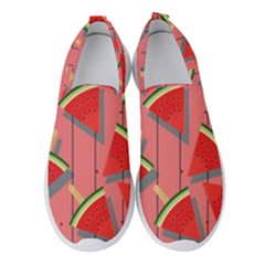 Red Watermelon Popsicle Women s Slip On Sneakers by ConteMonfrey