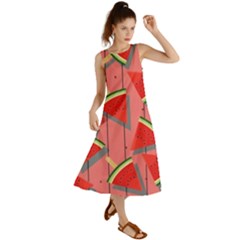 Red Watermelon Popsicle Summer Maxi Dress by ConteMonfrey