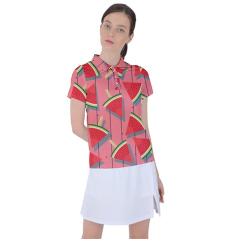 Red Watermelon Popsicle Women s Polo Tee by ConteMonfrey