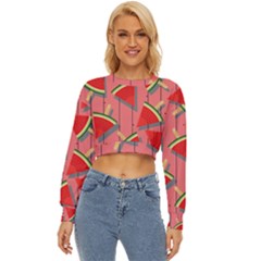 Red Watermelon Popsicle Lightweight Long Sleeve Sweatshirt by ConteMonfrey