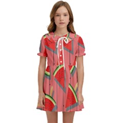 Red Watermelon Popsicle Kids  Sweet Collar Dress by ConteMonfrey