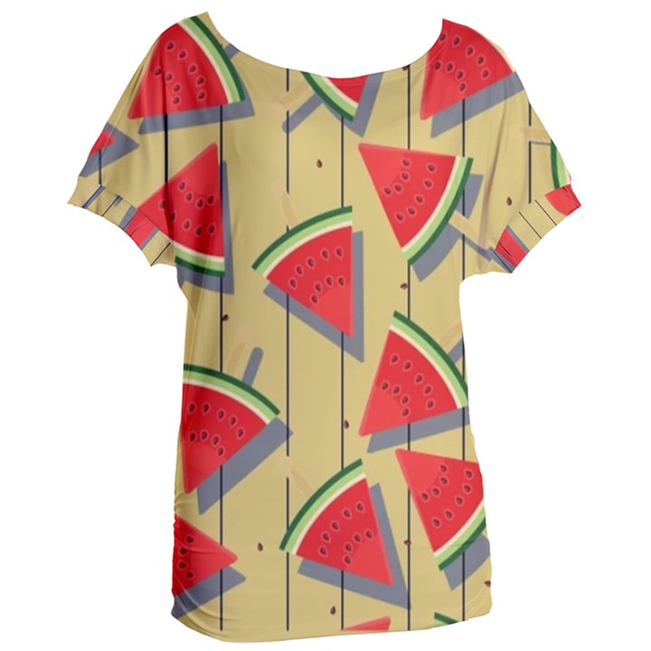 Pastel Watermelon Popsicle Women s Oversized Tee