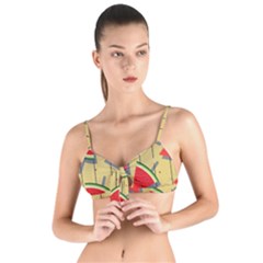 Pastel Watermelon Popsicle Tie Up Cut Bikini Top by ConteMonfrey