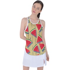 Pastel Watermelon Popsicle Racer Back Mesh Tank Top by ConteMonfrey