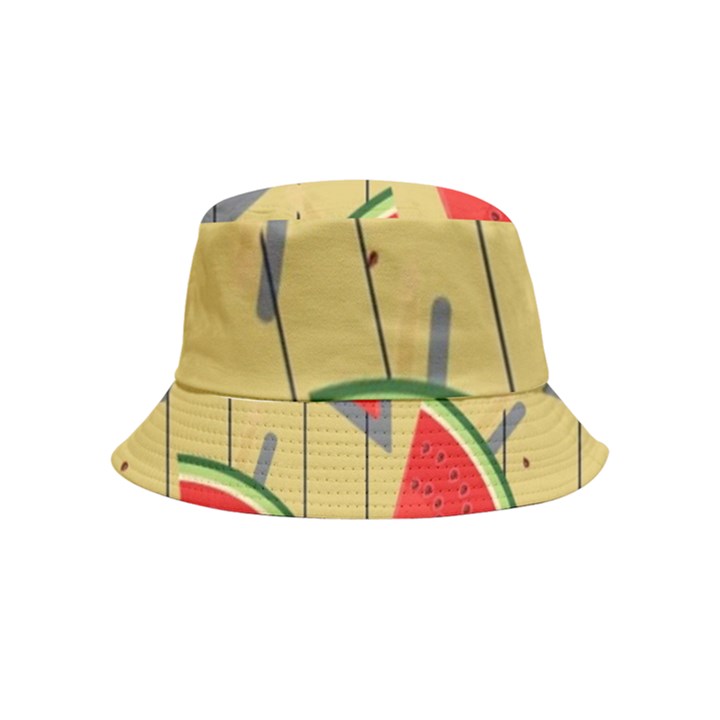 Pastel Watermelon Popsicle Inside Out Bucket Hat (Kids)