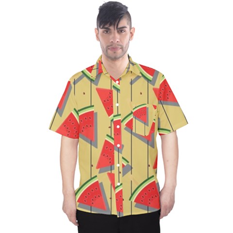 Pastel Watermelon Popsicle Men s Hawaii Shirt by ConteMonfrey