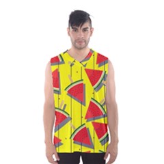 Yellow Watermelon Popsicle  Men s Basketball Tank Top by ConteMonfrey