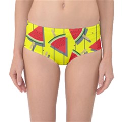 Yellow Watermelon Popsicle  Mid-waist Bikini Bottoms by ConteMonfrey