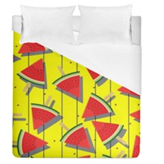 Yellow Watermelon Popsicle  Duvet Cover (queen Size) by ConteMonfrey