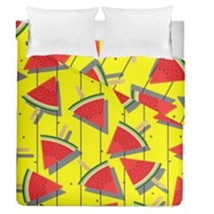 Yellow Watermelon Popsicle  Duvet Cover Double Side (queen Size) by ConteMonfrey