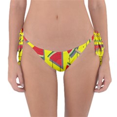 Yellow Watermelon Popsicle  Reversible Bikini Bottom by ConteMonfrey