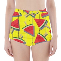 Yellow Watermelon Popsicle  High-waisted Bikini Bottoms by ConteMonfrey