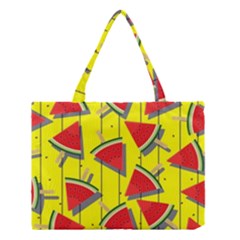 Yellow Watermelon Popsicle  Medium Tote Bag by ConteMonfrey