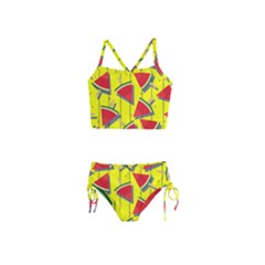 Yellow Watermelon Popsicle  Girls  Tankini Swimsuit by ConteMonfrey