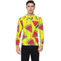 Yellow Watermelon Popsicle  Men s Long Sleeve Rash Guard View1