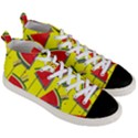 Yellow Watermelon Popsicle  Men s Mid-Top Canvas Sneakers View3