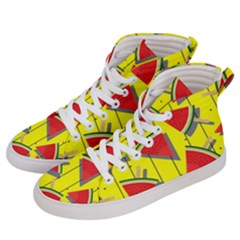 Yellow Watermelon Popsicle  Men s Hi-top Skate Sneakers by ConteMonfrey