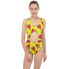 Yellow Watermelon Popsicle  Center Cut Out Swimsuit by ConteMonfrey