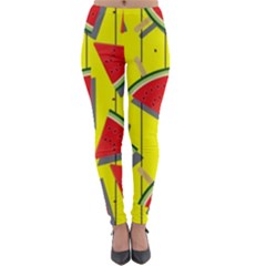 Yellow Watermelon Popsicle  Lightweight Velour Leggings by ConteMonfrey