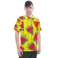 Yellow Watermelon Popsicle  Men s Polo Tee