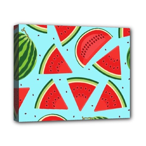 Blue Watermelon Canvas 10  X 8  (stretched) by ConteMonfrey