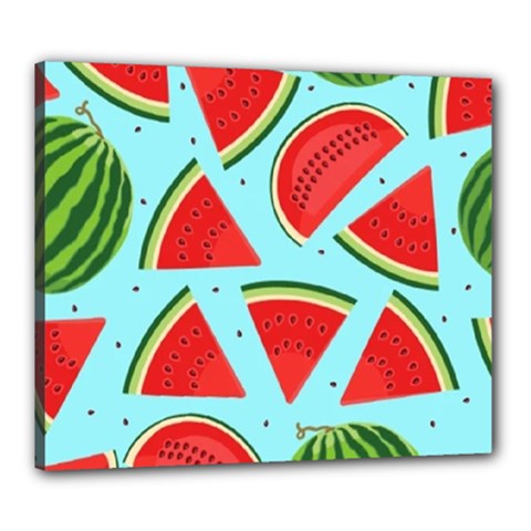 Blue Watermelon Canvas 24  X 20  (stretched) by ConteMonfrey