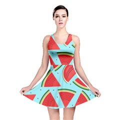 Blue Watermelon Reversible Skater Dress by ConteMonfrey