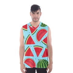 Blue Watermelon Men s Basketball Tank Top by ConteMonfrey