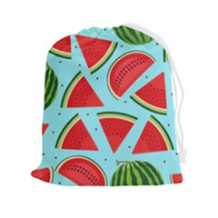 Blue Watermelon Drawstring Pouch (2xl) by ConteMonfrey