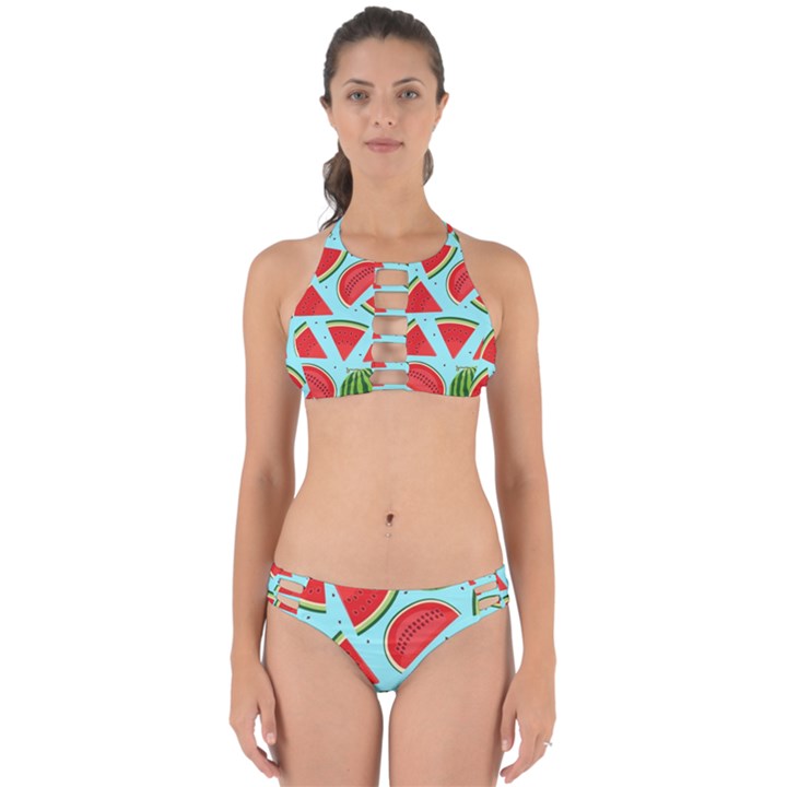 Blue Watermelon Perfectly Cut Out Bikini Set