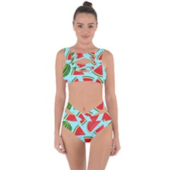 Blue Watermelon Bandaged Up Bikini Set  by ConteMonfrey