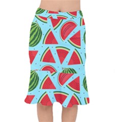 Blue Watermelon Short Mermaid Skirt by ConteMonfrey