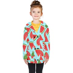 Blue Watermelon Kids  Double Breasted Button Coat by ConteMonfrey