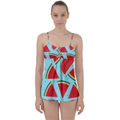 Blue Watermelon Babydoll Tankini Set by ConteMonfrey