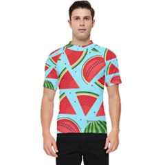 Blue Watermelon Men s Short Sleeve Rash Guard by ConteMonfrey