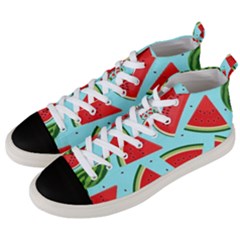 Blue Watermelon Men s Mid-top Canvas Sneakers by ConteMonfrey